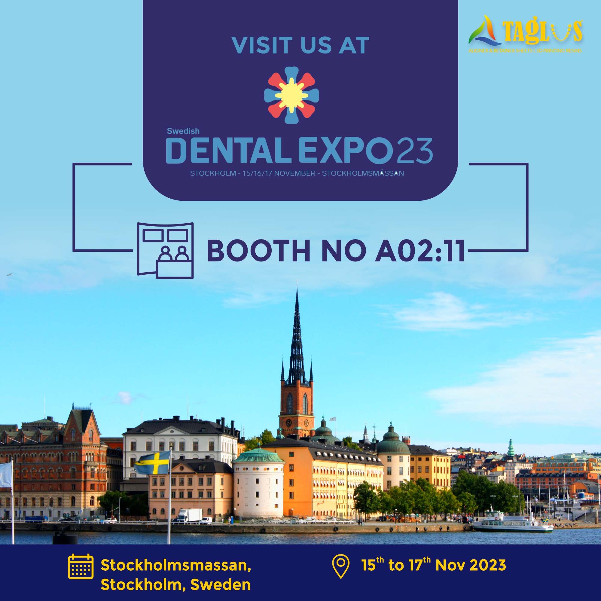 Swedish Dental Expo, Stockholm, Booth A02:11