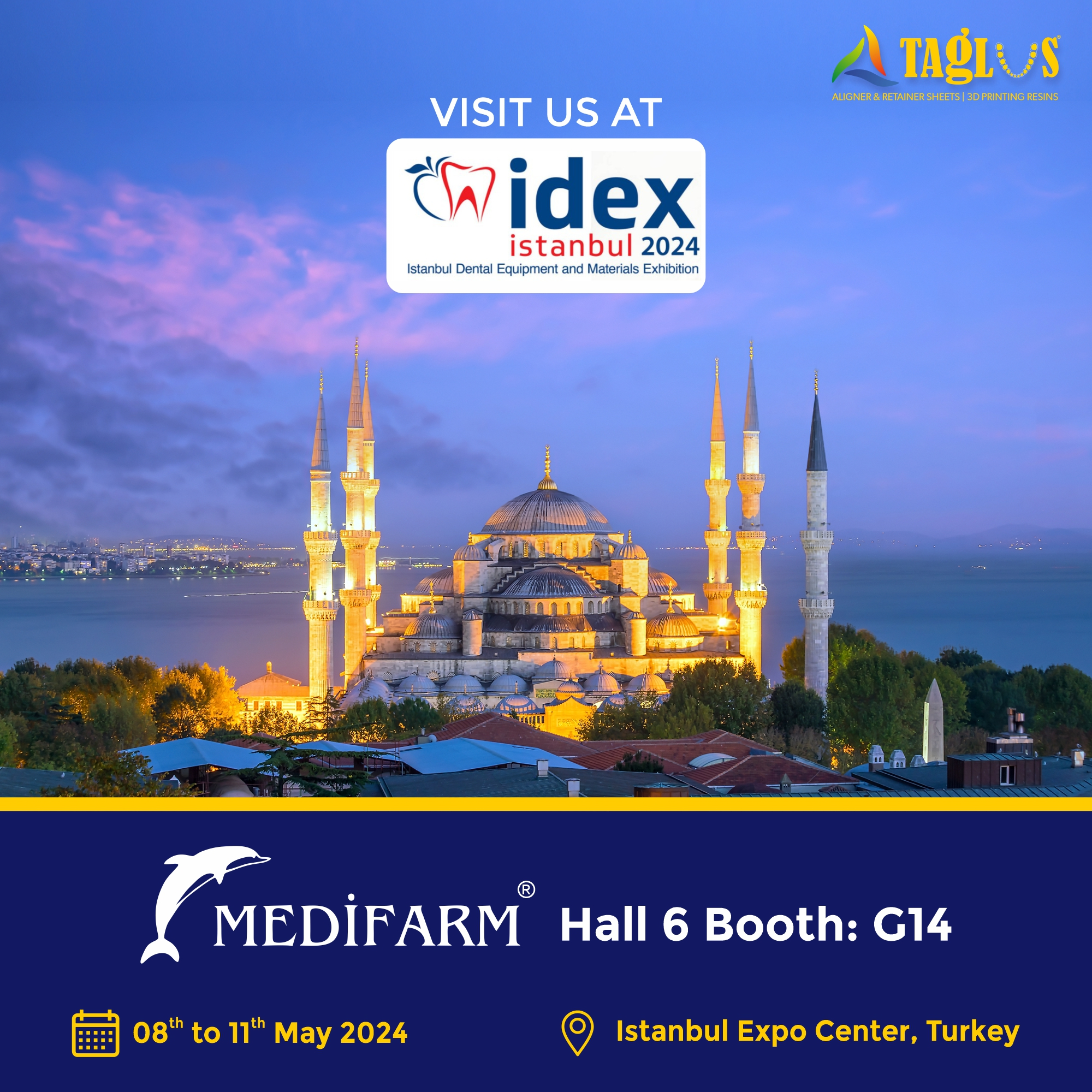 Istanbul Expo Center in Turkey, Medifarm Booth at Hall 6 Booth No: G14